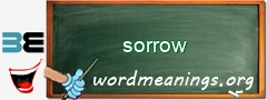 WordMeaning blackboard for sorrow